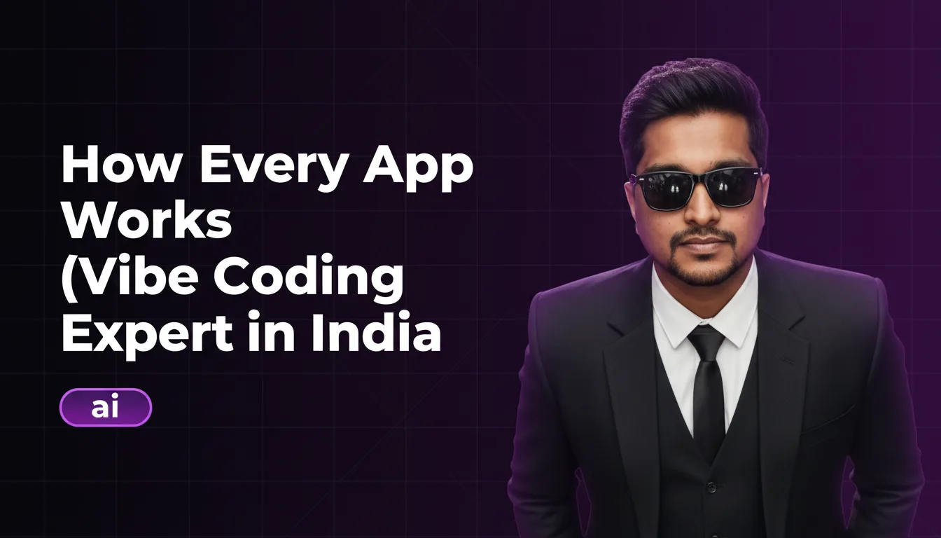How Every App Works: A Vibe Coding Expert in India Explains Front End, Back End, and Database