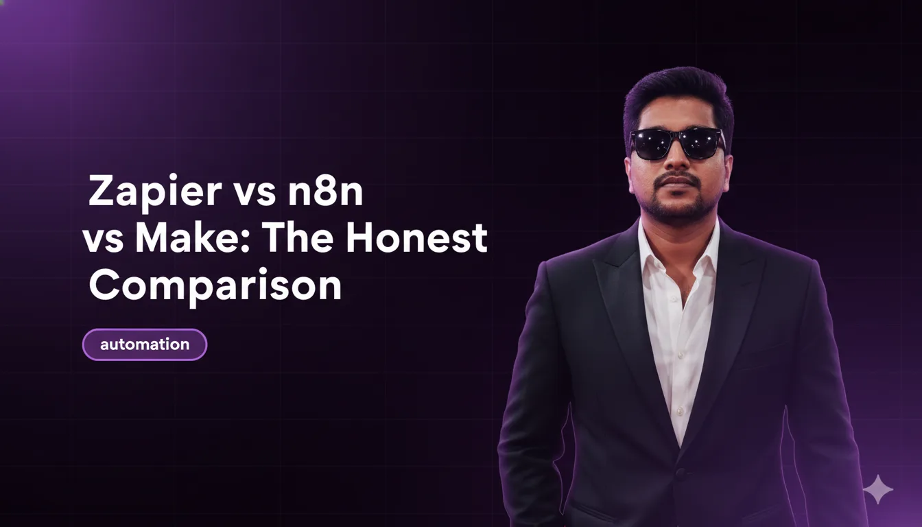 Zapier vs n8n vs Make: The Honest Comparison (2026 Update)